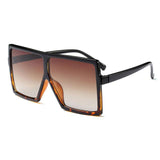 Womens 'Damnnn' X-Large Square Sunglasses-ASTROSHADEZ.COM-Black Leopard Tea-ASTROSHADEZ.COM