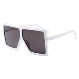 Womens 'Damnnn' X-Large Square Sunglasses-ASTROSHADEZ.COM-White Black-ASTROSHADEZ.COM