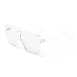 Womens 'Damnnn' X-Large Square Sunglasses-ASTROSHADEZ.COM-Transparent Clear-ASTROSHADEZ.COM