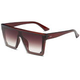 Unisex 'Ultimate' Large Flat Square Sunglasses Astroshadez-ASTROSHADEZ.COM-Brown Frame Brown-ASTROSHADEZ.COM