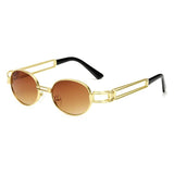 Womens 'Ari' Round Metal Frame Sunglasses Astroshadez-ASTROSHADEZ.COM-Tea Gradient-ASTROSHADEZ.COM