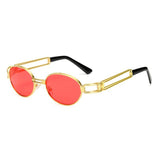 Womens 'Ari' Round Metal Frame Sunglasses Astroshadez-ASTROSHADEZ.COM-Red Tinted-ASTROSHADEZ.COM