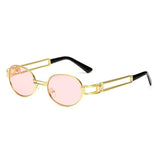 Womens 'Ari' Round Metal Frame Sunglasses Astroshadez-ASTROSHADEZ.COM-Pink Tinted-ASTROSHADEZ.COM