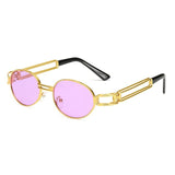 Womens 'Ari' Round Metal Frame Sunglasses Astroshadez-ASTROSHADEZ.COM-Purple Tinted-ASTROSHADEZ.COM