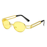 Womens 'Ari' Round Metal Frame Sunglasses Astroshadez-ASTROSHADEZ.COM-Yellow Tinted-ASTROSHADEZ.COM