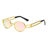 Womens 'Ari' Round Metal Frame Sunglasses Astroshadez-ASTROSHADEZ.COM-Pink Mirror-ASTROSHADEZ.COM