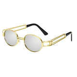 Womens 'Ari' Round Metal Frame Sunglasses Astroshadez-ASTROSHADEZ.COM-Silver Mirror-ASTROSHADEZ.COM