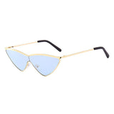 Unisex 'Senorita' Triangle Spanish Cat Eye Retro Sunglasses Astroshadez-ASTROSHADEZ.COM-Blue Tinted-ASTROSHADEZ.COM