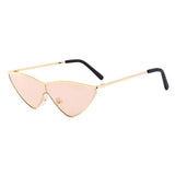 Unisex 'Senorita' Triangle Spanish Cat Eye Retro Sunglasses Astroshadez-ASTROSHADEZ.COM-Champagne Tinted-ASTROSHADEZ.COM