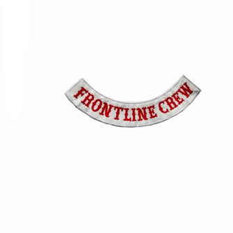 FRONTLINE CREW MC Biker Patch Set Iron On Vest Jacket Rocker Hells-ASTROSHADEZ.COM-ASTROSHADEZ.COM