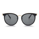 Womens 'Candi' Large Round Circle Sunglasses Astroshadez-ASTROSHADEZ.COM-Black Frame All Grey-ASTROSHADEZ.COM