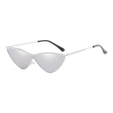 Unisex 'Senorita' Triangle Spanish Cat Eye Retro Sunglasses Astroshadez-ASTROSHADEZ.COM-Silver Mirror-ASTROSHADEZ.COM