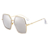 Womens 'Campbell' Large Full Frame Sunglasses Astroshadez-ASTROSHADEZ.COM-Silver Mirror-ASTROSHADEZ.COM