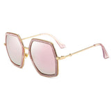 Womens 'Campbell' Large Full Frame Sunglasses Astroshadez-ASTROSHADEZ.COM-Pink Mirror-ASTROSHADEZ.COM