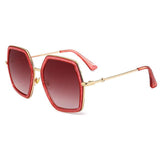 Womens 'Campbell' Large Full Frame Sunglasses Astroshadez-ASTROSHADEZ.COM-Red Gradient-ASTROSHADEZ.COM