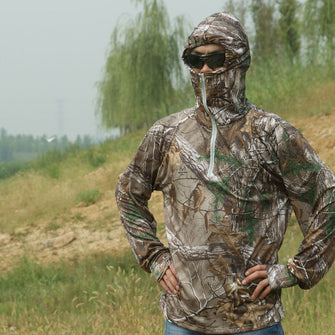 Camo Hunting Clothes Pullover Sun protection Anti-UV Breathable Quick dry Men Fishing shirt Outdoor Sports-ASTROSHADEZ.COM-ASTROSHADEZ.COM