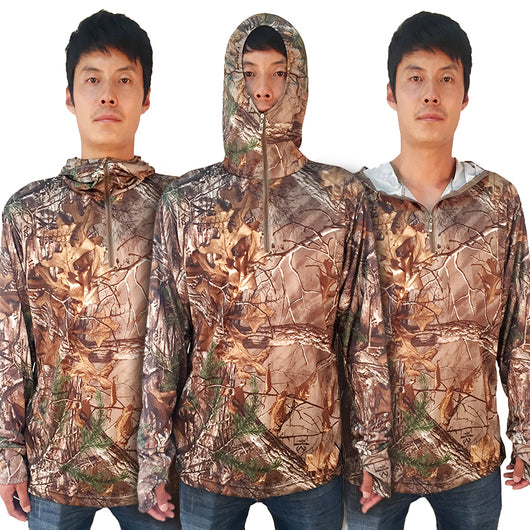  2023 New Camouflage Ice Fishing Sunscreen Clothing Summer  Camouflage Fishing Clothing (White Camouflage Jacket, L) : Sports & Outdoors