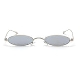 Unisex 'Elton J' Small Oval Circular Vintage Sunglasses Astroshadez-ASTROSHADEZ.COM-Silver Mirror-ASTROSHADEZ.COM