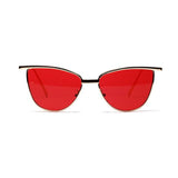 Womens 'Kylie Jenner' Cat Eye Metal Sunglasses Astroshadez-ASTROSHADEZ.COM-Red-ASTROSHADEZ.COM