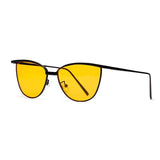 Womens 'Kylie Jenner' Cat Eye Metal Sunglasses Astroshadez-ASTROSHADEZ.COM-Yellow-ASTROSHADEZ.COM