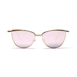 Womens 'Kylie Jenner' Cat Eye Metal Sunglasses Astroshadez-ASTROSHADEZ.COM-Pink Mirror-ASTROSHADEZ.COM