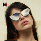 Womens 'Secret' Cat Eye Triange Shape Reflective Sunglasses Astroshadez-ASTROSHADEZ.COM-ASTROSHADEZ.COM