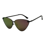 Womens 'Secret' Cat Eye Triange Shape Reflective Sunglasses Astroshadez-ASTROSHADEZ.COM-Purple Mirror-ASTROSHADEZ.COM