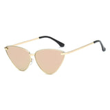 Womens 'Secret' Cat Eye Triange Shape Reflective Sunglasses Astroshadez-ASTROSHADEZ.COM-Pink Mirror-ASTROSHADEZ.COM