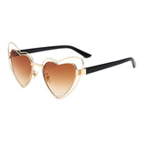 Womens 'Heart' Shape Wire Frame Sunglasses Astroshadez-SHAUNA Official Store-Tea-ASTROSHADEZ.COM