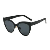 Womens 'Smile' Cat Eye 2 Color Sunglasses Astroshadez-ASTROSHADEZ.COM-Black Black-ASTROSHADEZ.COM