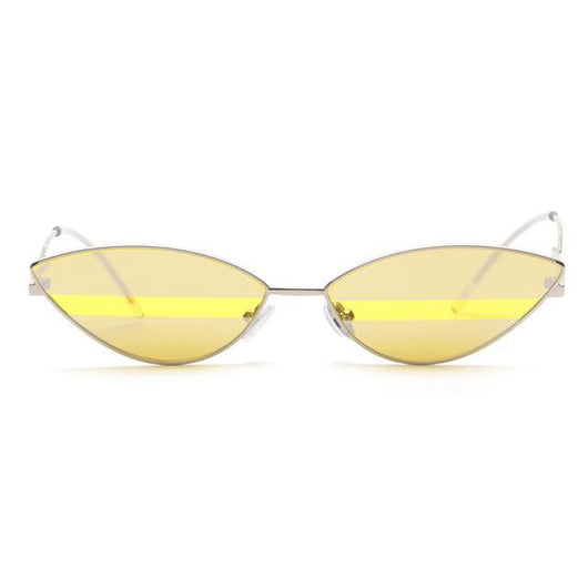 Womens 'Ninja' Small Sharp Sunglasses Astroshadez-ASTROSHADEZ.COM-Yellow Stripe-ASTROSHADEZ.COM