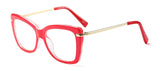 Womens 'Kinky' Clear Cat Eye Fashion Glasses Astroshadez-ASTROSHADEZ.COM-Red-ASTROSHADEZ.COM