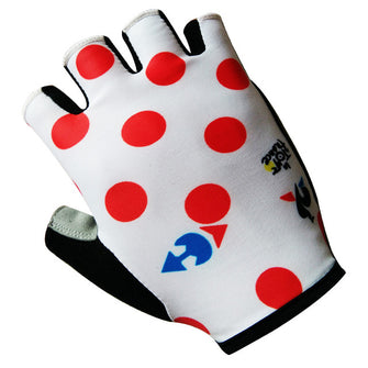 France Tour Polka Dots Pro Team Cycling Bicycling Gloves-ASTROSHADEZ.COM-ASTROSHADEZ.COM