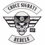 CRUCE SIGNATI REBELS MC CREW BIKE IRON PATCHES PATCH SET-ASTROSHADEZ.COM-ASTROSHADEZ.COM