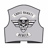 CRUCE SIGNATI REBELS MC CREW BIKE IRON PATCHES PATCH SET-ASTROSHADEZ.COM-ASTROSHADEZ.COM