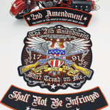 2nd Amendment Eagle Bear Arms Large MC Iron Motorcycle Patch Set-ASTROSHADEZ.COM-ASTROSHADEZ.COM