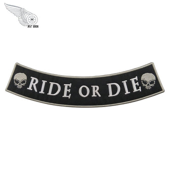 Ride or die MC Biker Patch Set Iron On Vest Jacket Rocker Hells LARGE XL-ASTROSHADEZ.COM-ASTROSHADEZ.COM