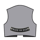 Ride or die MC Biker Patch Set Iron On Vest Jacket Rocker Hells LARGE XL-ASTROSHADEZ.COM-ASTROSHADEZ.COM