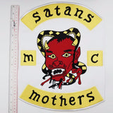 Satans mothers MC Biker Patch Set Iron On Vest Jacket Rocker Hells-ASTROSHADEZ.COM-ASTROSHADEZ.COM