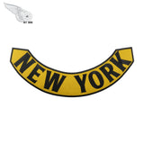New York Yellow MC Biker Patch Set Iron On Vest Jacket Rocker Hells-ASTROSHADEZ.COM-ASTROSHADEZ.COM
