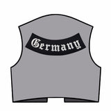 Germany outlaw black MC Biker Patch Set Iron On Vest Jacket Rocker Hells-ASTROSHADEZ.COM-ASTROSHADEZ.COM