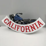HA Outlaw California MC Biker Patch Set Iron On Vest Jacket Rocker Hells-ASTROSHADEZ.COM-ASTROSHADEZ.COM