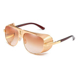 Men's 'D-Wade' Large Alloy Side Shield Sunglasses Astroshadez-JQZSAG came on Store-Golden Tea-ASTROSHADEZ.COM