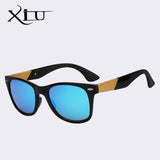 Men's Wayfarer Style Carbon Fiber Sunglasses Polarized Astroshadez-ASTROSHADEZ.COM-Black w blue mirror-ASTROSHADEZ.COM