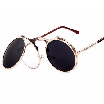 Unisex 'Flex' Vintage Steampunk Sunglasses w/ Flip Lens Astroshadez-ASTROSHADEZ.COM-ASTROSHADEZ.COM