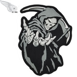 Sons Reaper Grey Skull Devil Embroidered Patch Jacket Motorcycle Biker 30cm-ASTROSHADEZ.COM-ASTROSHADEZ.COM