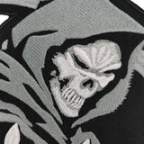Sons Reaper Grey Skull Devil Embroidered Patch Jacket Motorcycle Biker 30cm-ASTROSHADEZ.COM-ASTROSHADEZ.COM