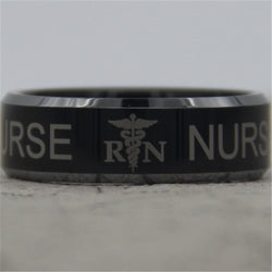 NURSE RN Fashion Tungsten CARBIDE Ring WEDDING-ASTROSHADEZ.COM-ASTROSHADEZ.COM