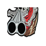 Shotgun Willy Willie Cowboy Skull Embroidered Iron Patch LARGE-ASTROSHADEZ.COM-ASTROSHADEZ.COM