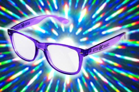 Transparent Purple w/ Clear Diffraction Glasses Astroshadez-Other Unisex Clothing & Accs-Astroshadez-Purple-ASTROSHADEZ.COM